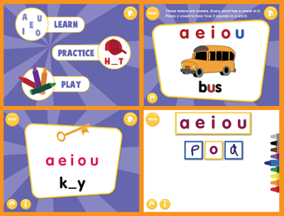 Missing Letters: Vowels Screens