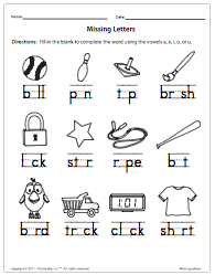Missing Letters: Vowels