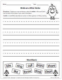 Birds on a Wire: Verbs
