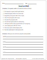 Carnival Grammar: Good and Well