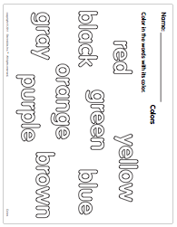 A Color Blast Worksheet